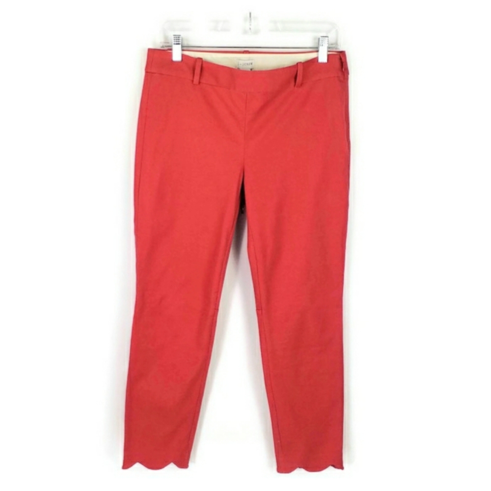 J. By J. Crew Winnie Pull On Scalloped Hem Casual Pant Womens Size 8